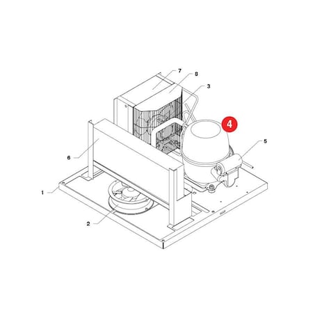 Follett Compressor, Ur Ref W/Sta Rt Com 01096015